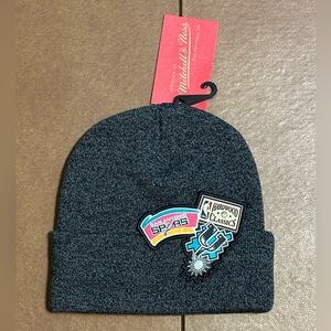 NWT - Mitchell & Ness San Antonio Spurs Knit Cuffed Beanie